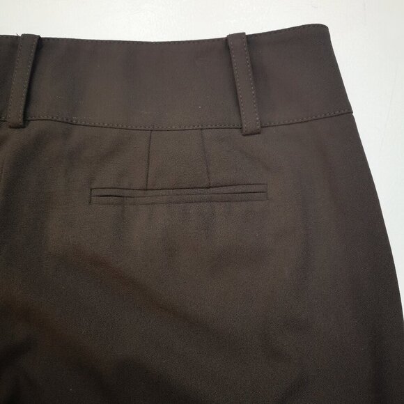 Ann Taylor Margo Ladies Size 12 Dark Brown Straight Legs Dress Pants - Picture 5 of 10